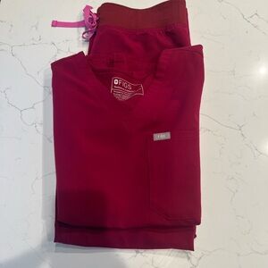 Magenta scrubs set